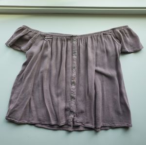 mauve off the shoulder top